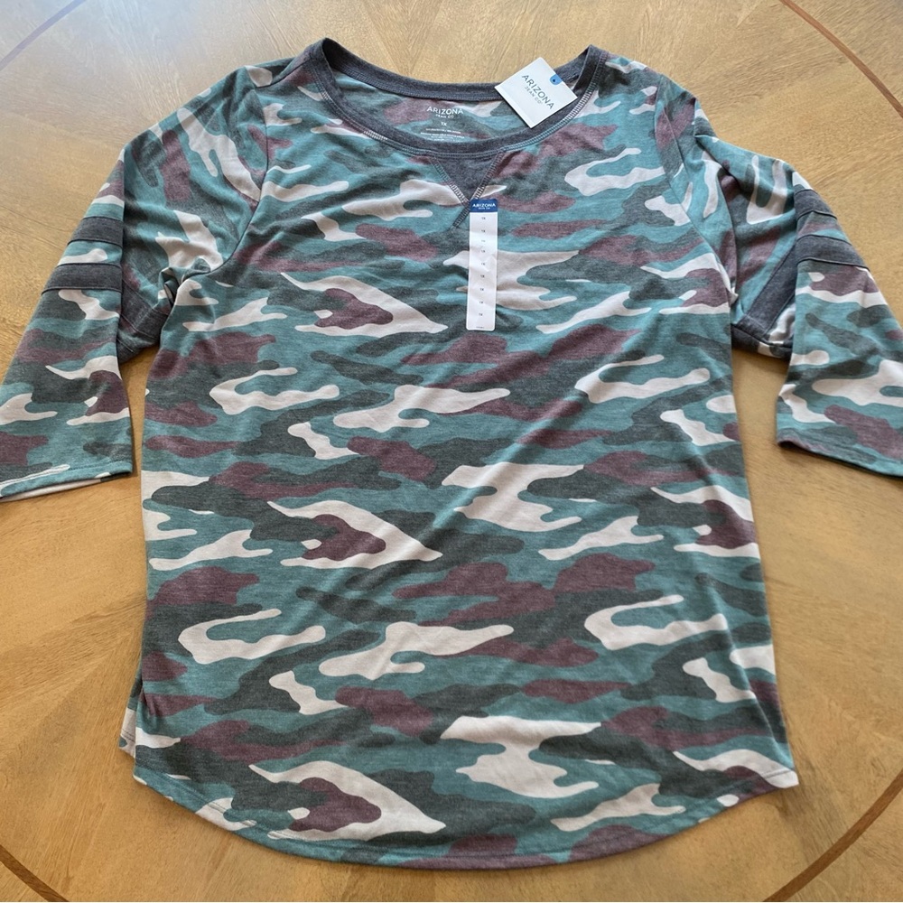 Arizona Jean Company Half Sleeve Camo Tee SZ 1X
